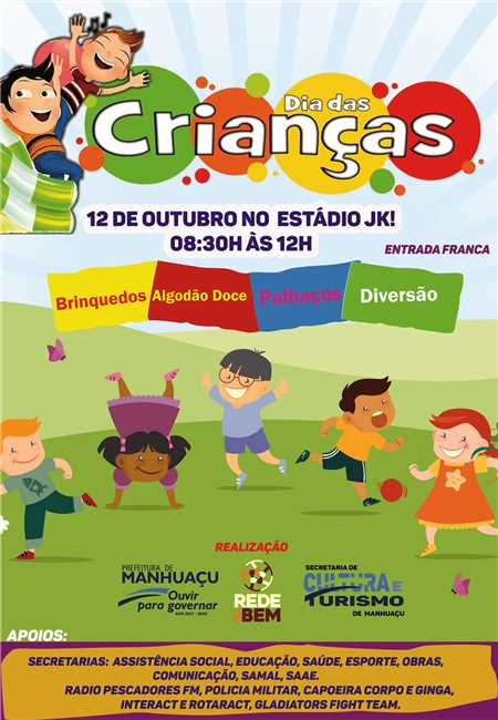 Convite: Dia das Crianças em Manhuaçu